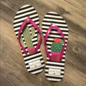 Kate Spade cactus flip flops